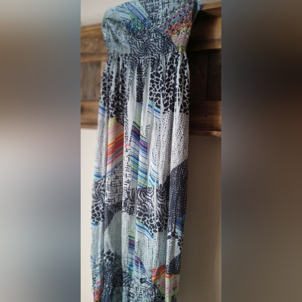 Lapis Multi Colored Silk & Sequin Dress OS
